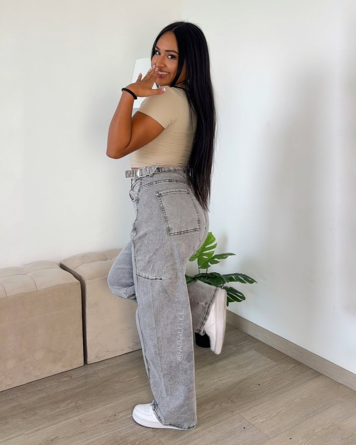 Baggy Jeans - Gris Claro